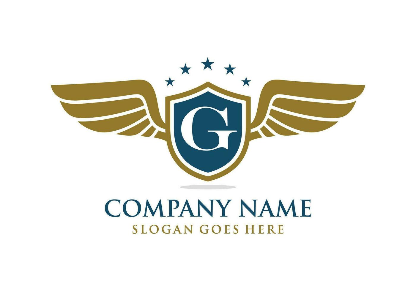 Brief G Initiale Flügel Logo Design vektor