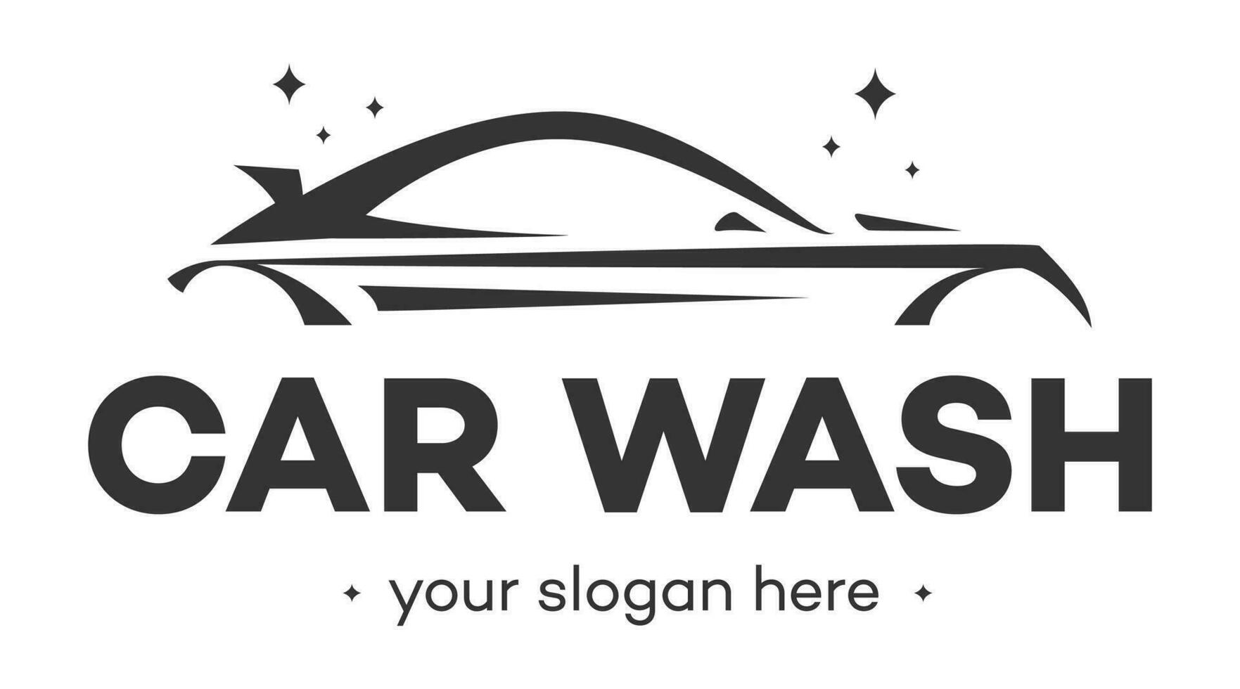 Auto waschen Logo Vektor schwarz Farbe eben Stil