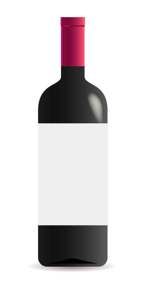 vin flaska falsk upp mall vektor