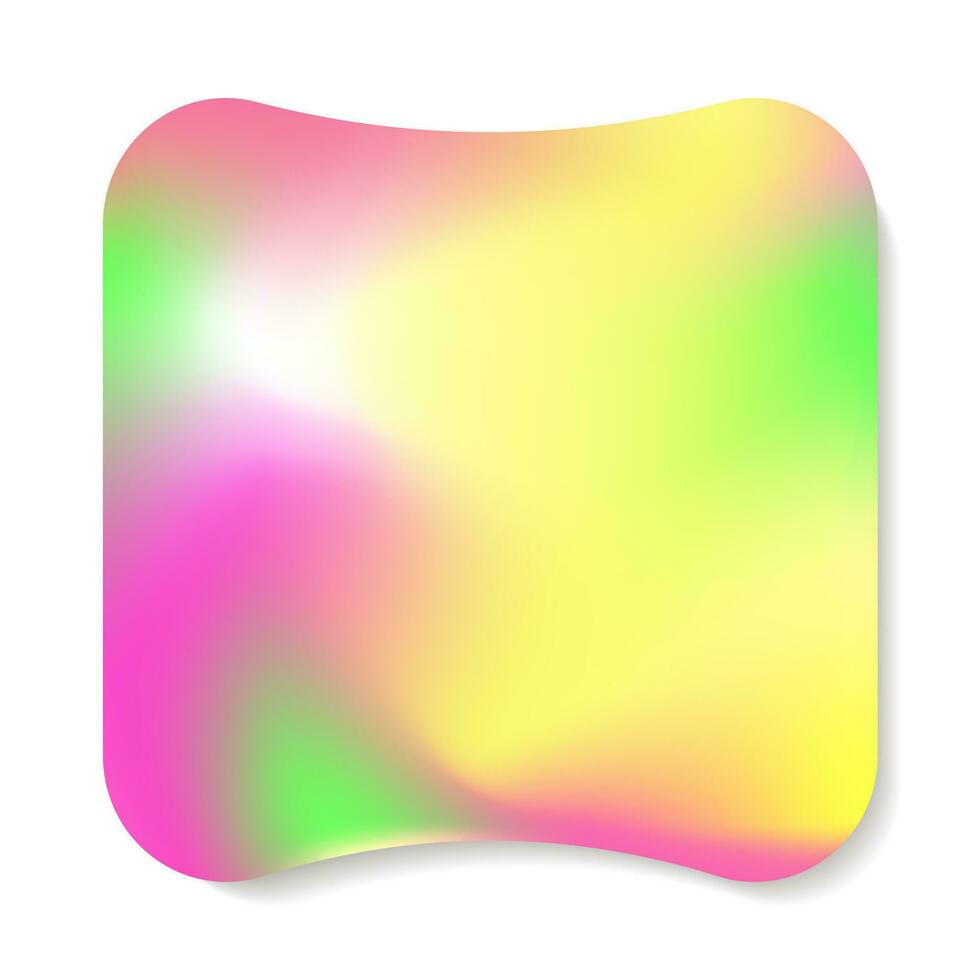 Aufkleber y2k Holographie Stil Neon- Farbe vektor