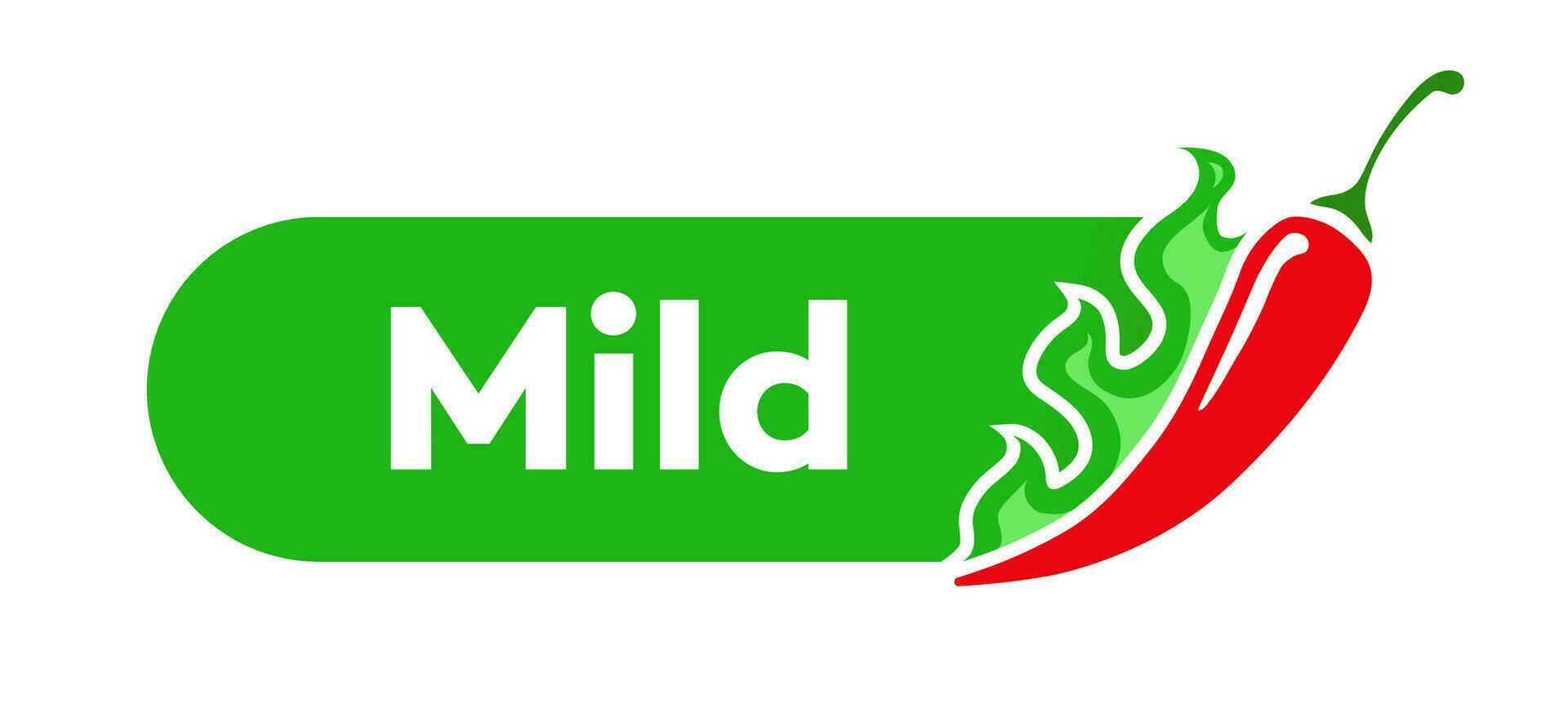 kryddad chili nivå mild isolerat på bakgrund vektor