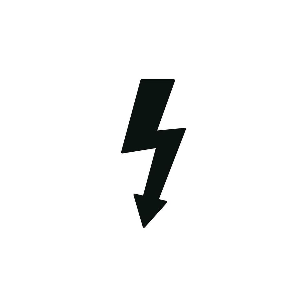 hoch Stromspannung Symbol isoliert auf Weiß Hintergrund vektor