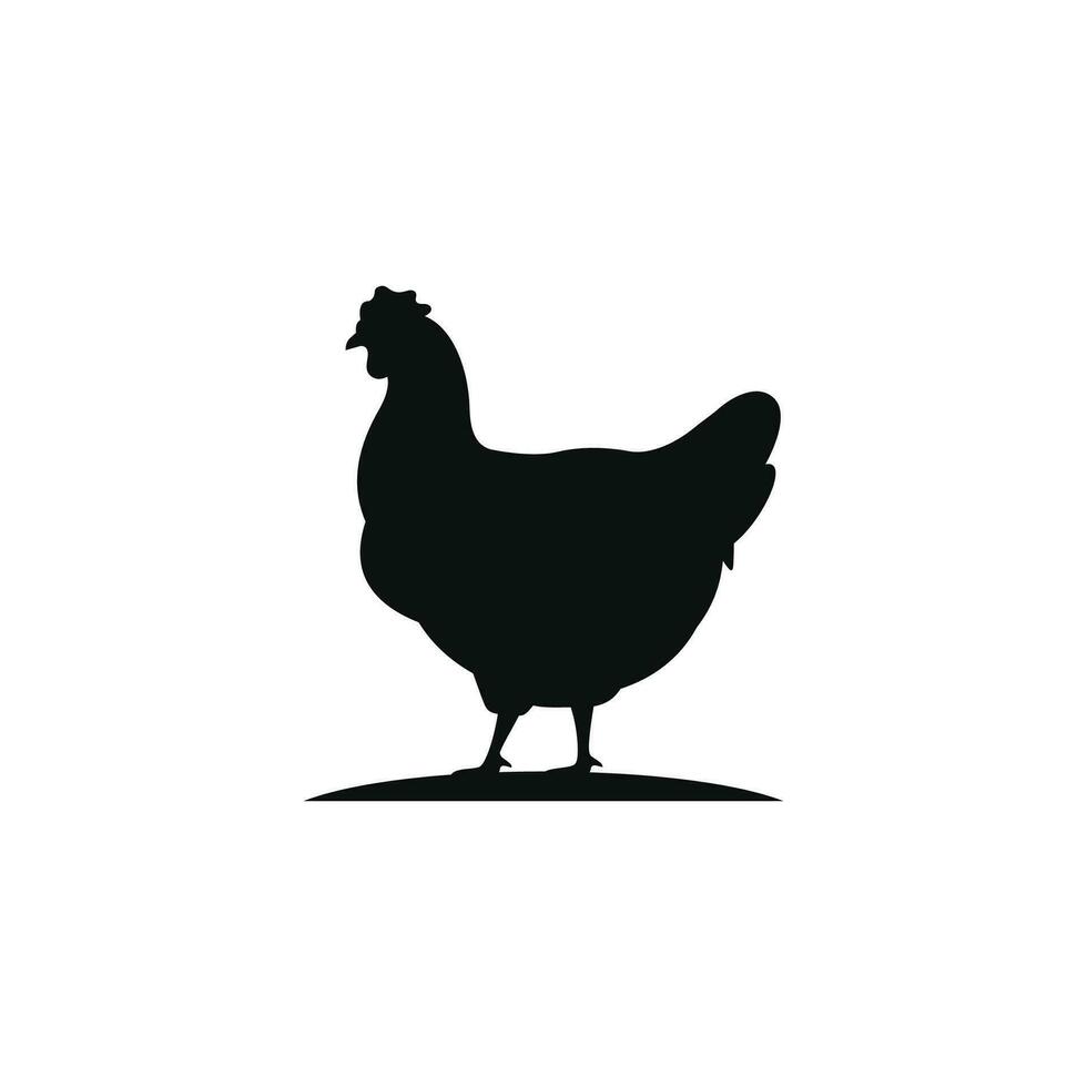 kyckling ikon isolerat på vit bakgrund vektor