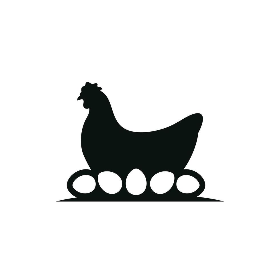 kyckling ägg ikon isolerat på vit bakgrund vektor