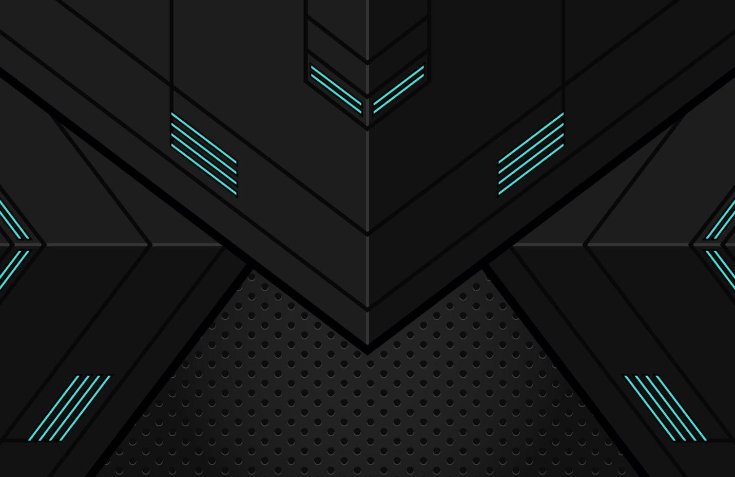 minimale schwarze techno hintergrundillustration abstrakte geometrische form modern futuristisch vektor