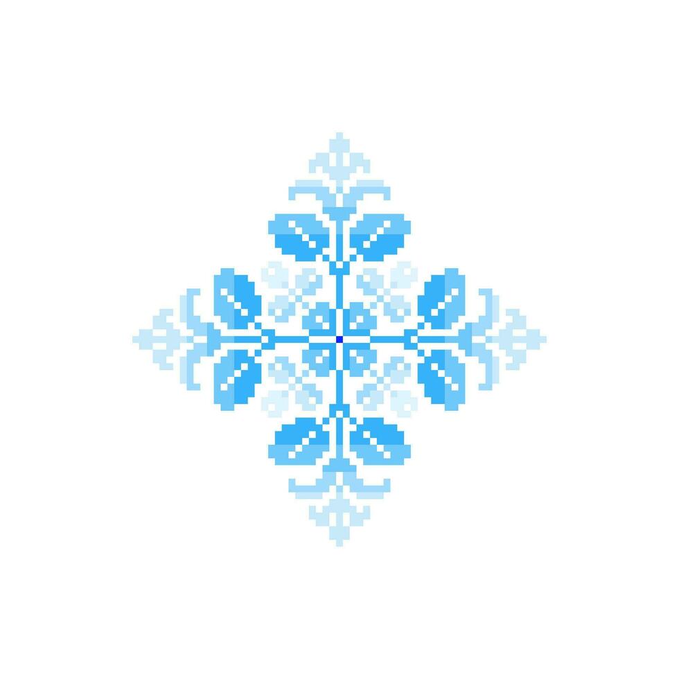 Kreuz Stich Schneeflocke auf Weiß Hintergrund. vektor
