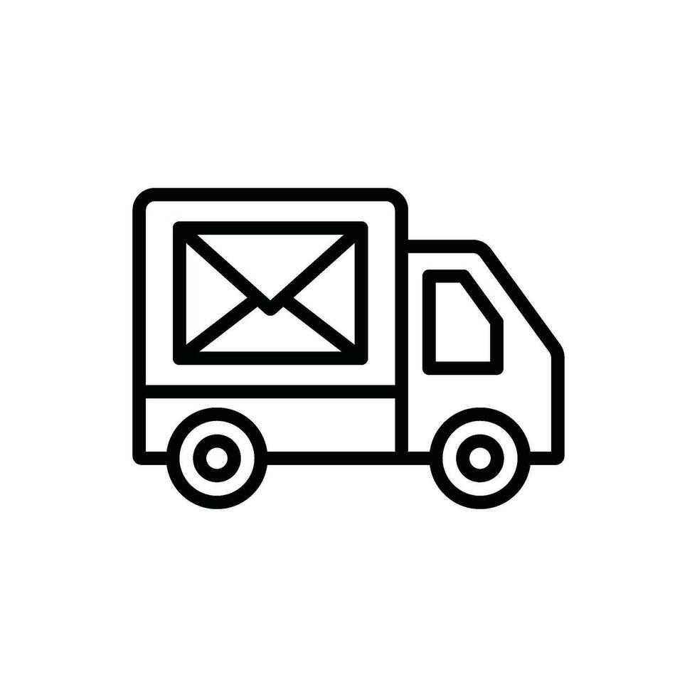 post leverera vektor översikt ikon design illustration. frakt och leverans symbol på vit bakgrund eps 10 fil
