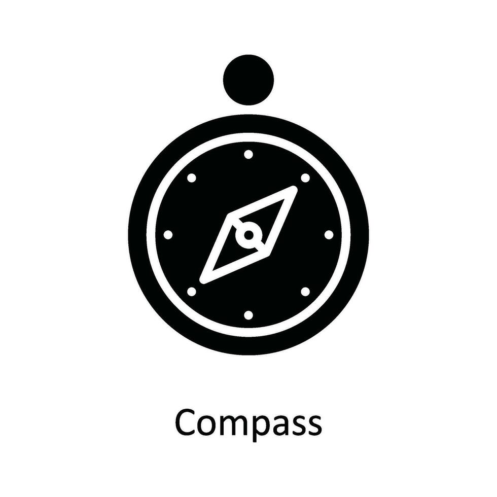 Kompass Vektor solide Symbol Design Illustration. Versand und Lieferung Symbol auf Weiß Hintergrund eps 10 Datei