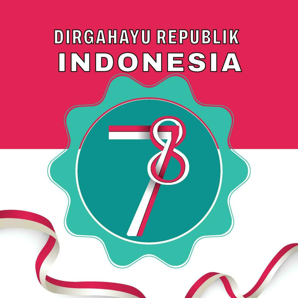 Hütte ri 78 .. Republik Indonesien unabhängig Tag vektor
