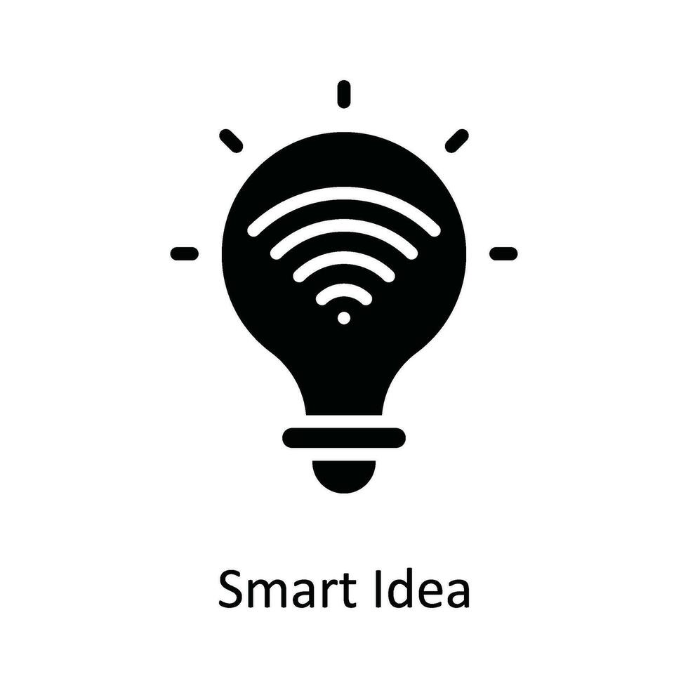 smart aning vektor fast ikon design illustration. nätverk och kommunikation symbol på vit bakgrund eps 10 fil