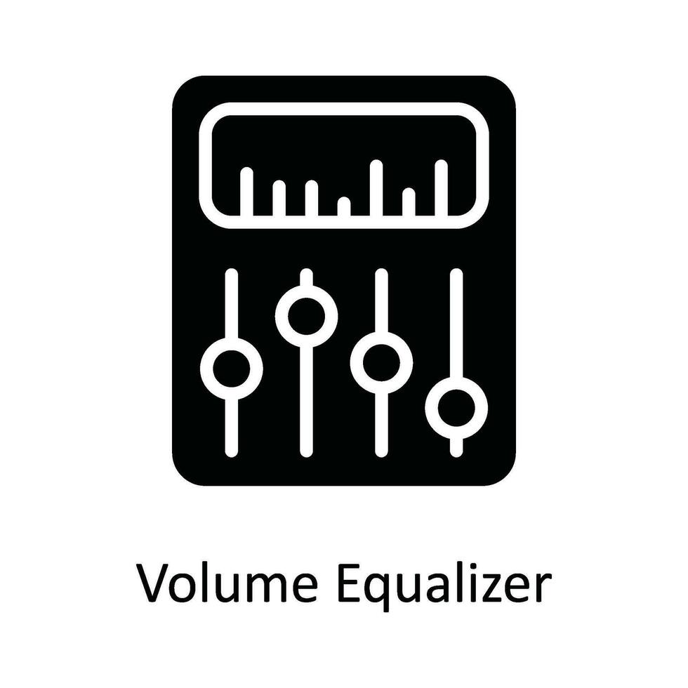 Volumen Equalizer Vektor solide Symbol Design Illustration. Netzwerk und Kommunikation Symbol auf Weiß Hintergrund eps 10 Datei