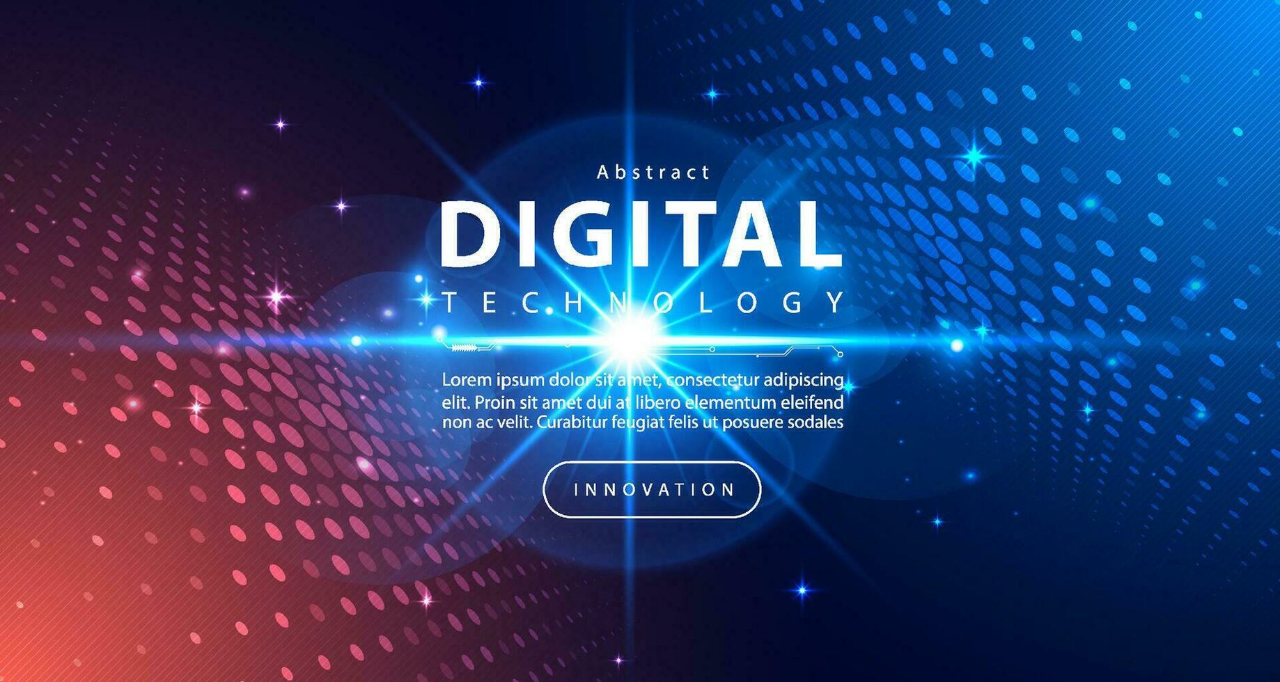 abstrakt digital teknologi trogen krets blå orange bakgrund, cyber vetenskap teknik, innovation kommunikation framtida, ai stor data, internet nätverk förbindelse, moln hi-tech illustration vektor