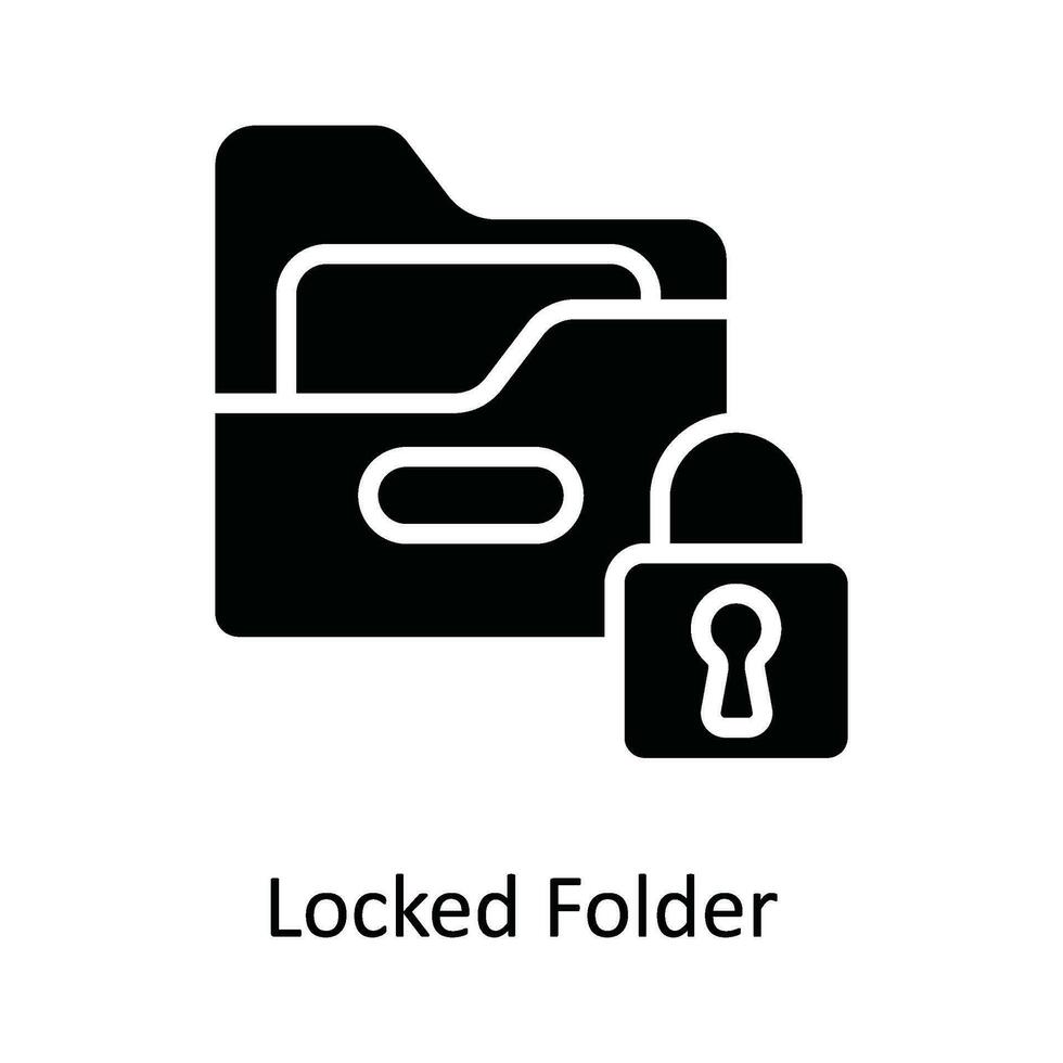 låst mapp vektor fast ikon design illustration. cyber säkerhet symbol på vit bakgrund eps 10 fil
