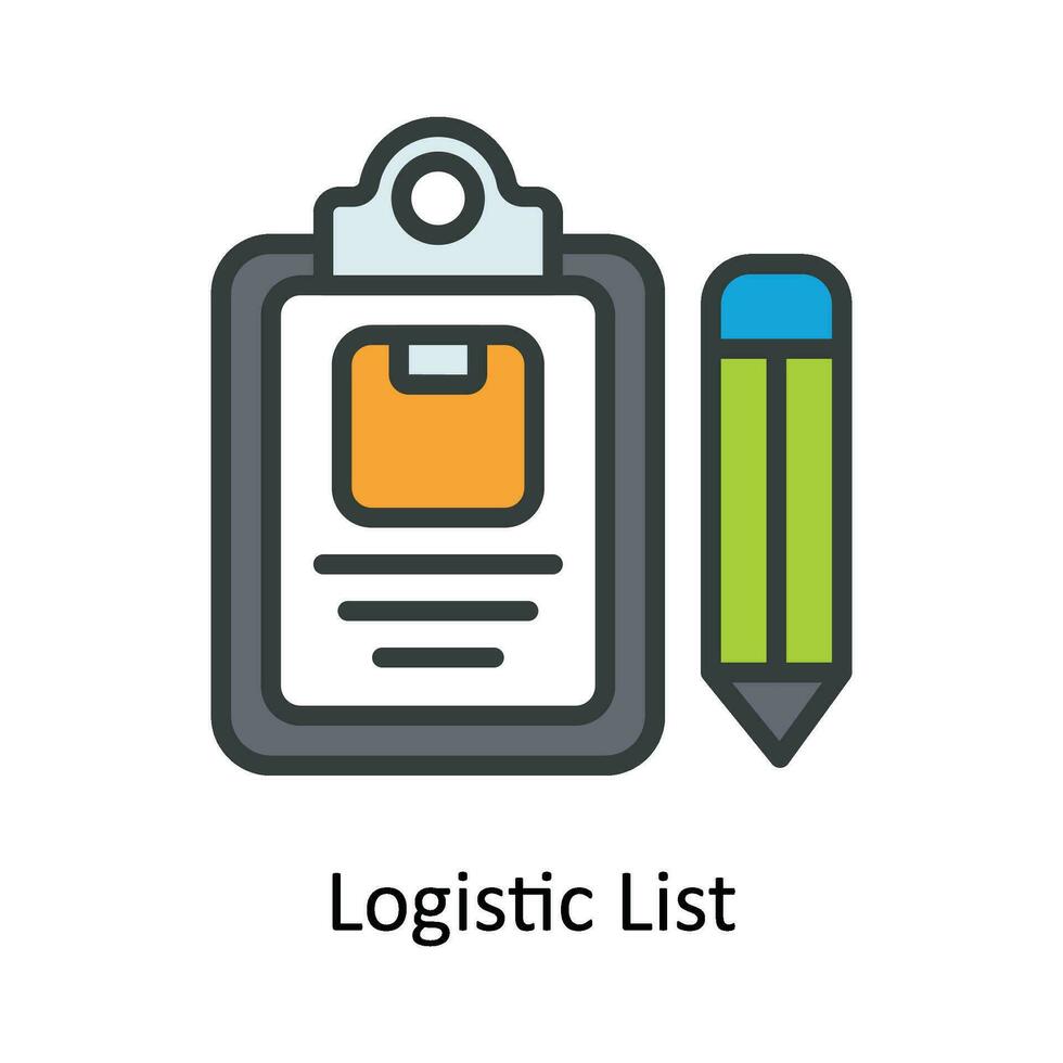logistisk lista vektor fylla översikt ikon design illustration. frakt och leverans symbol på vit bakgrund eps 10 fil