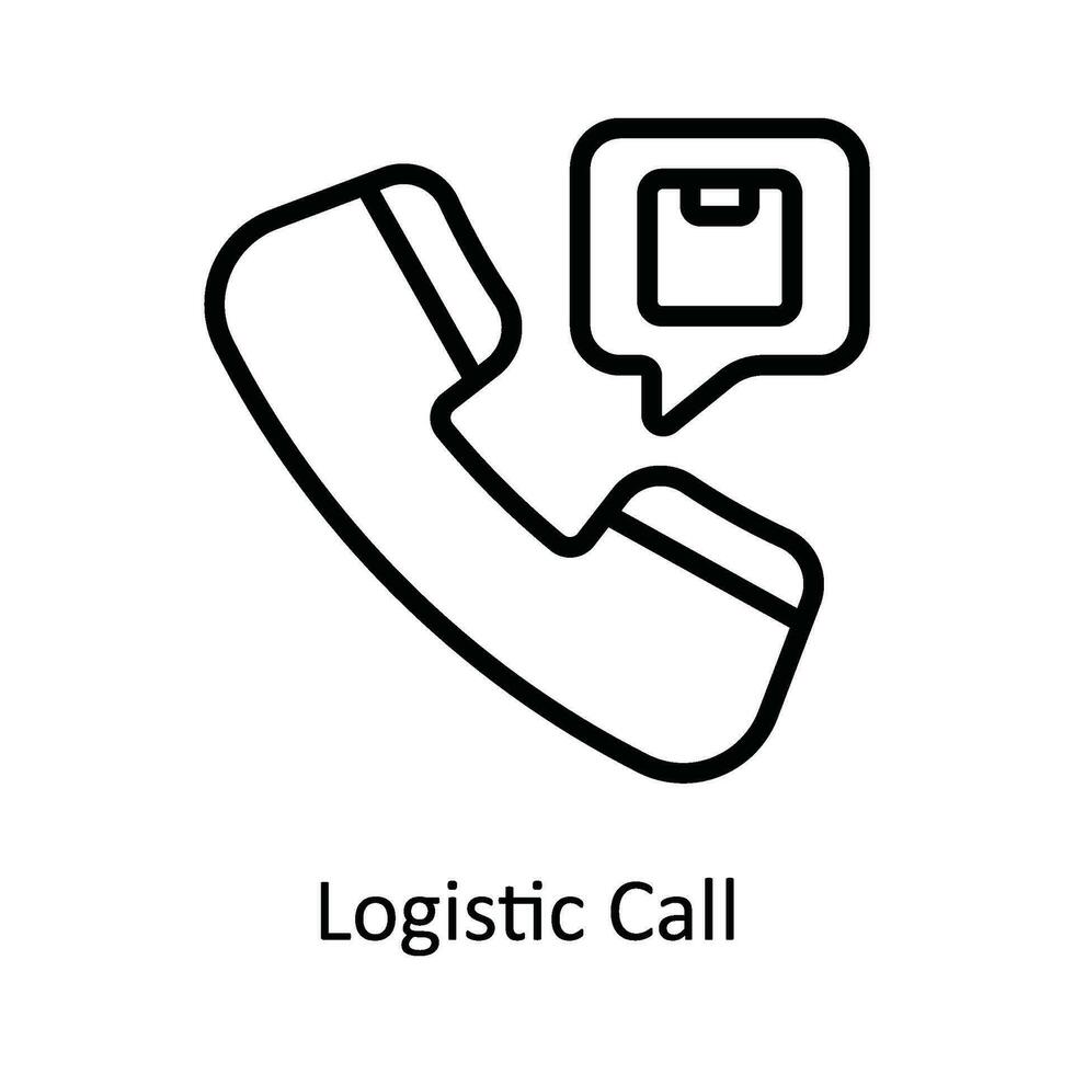 logistisk ring upp vektor översikt ikon design illustration. frakt och leverans symbol på vit bakgrund eps 10 fil