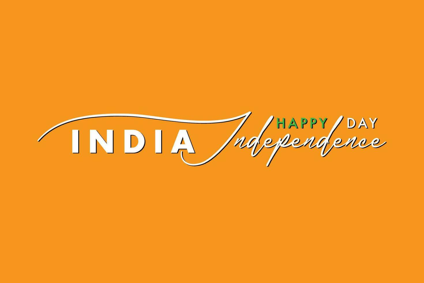 stilvoll Text, glücklich Unabhängigkeit Tag, Indien vektor