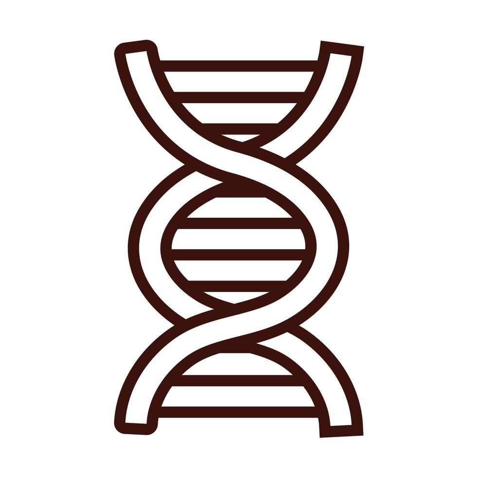 Symbol für den Stil der DNA-Moleküllinie vektor