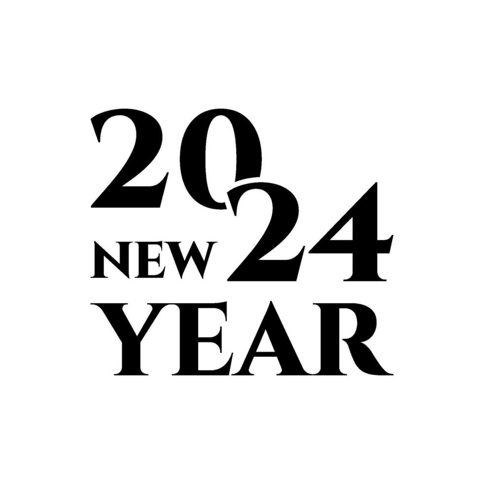 2024 ny år logotyp text design. 2024 siffra design mall. kalender enkel ikon vektor