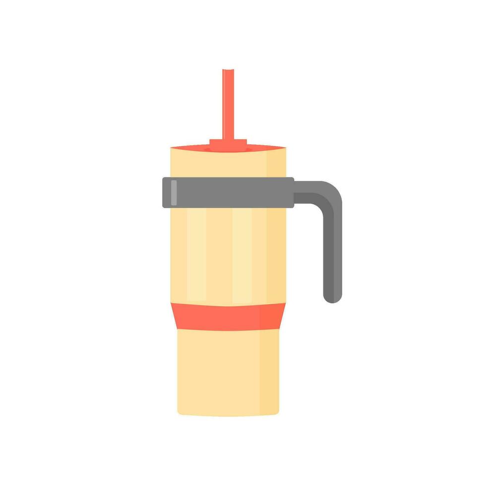 Kaffee Flasche. eben Illustration von ein Tasse zum ein trinken, Wasser vektor