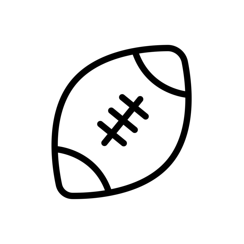 amerikansk fotboll sport ballong linje ikon vektor
