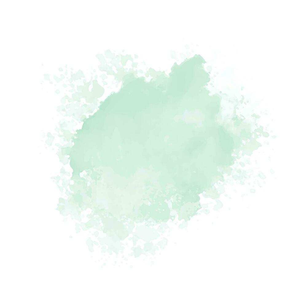 abstrakt mynta grön vattenfärg vatten stänk. vektor vattenfärg textur i mynta Färg