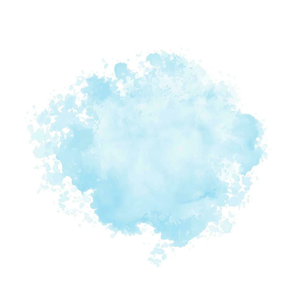 abstrakt Muster mit Blau Aquarell Wolke. cyan Aquarell Wasser dreist Spritzen Textur vektor