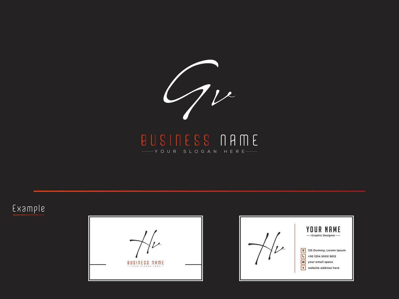 Handschrift gv vg Unterschrift Luxus Brief Logo Symbol vektor