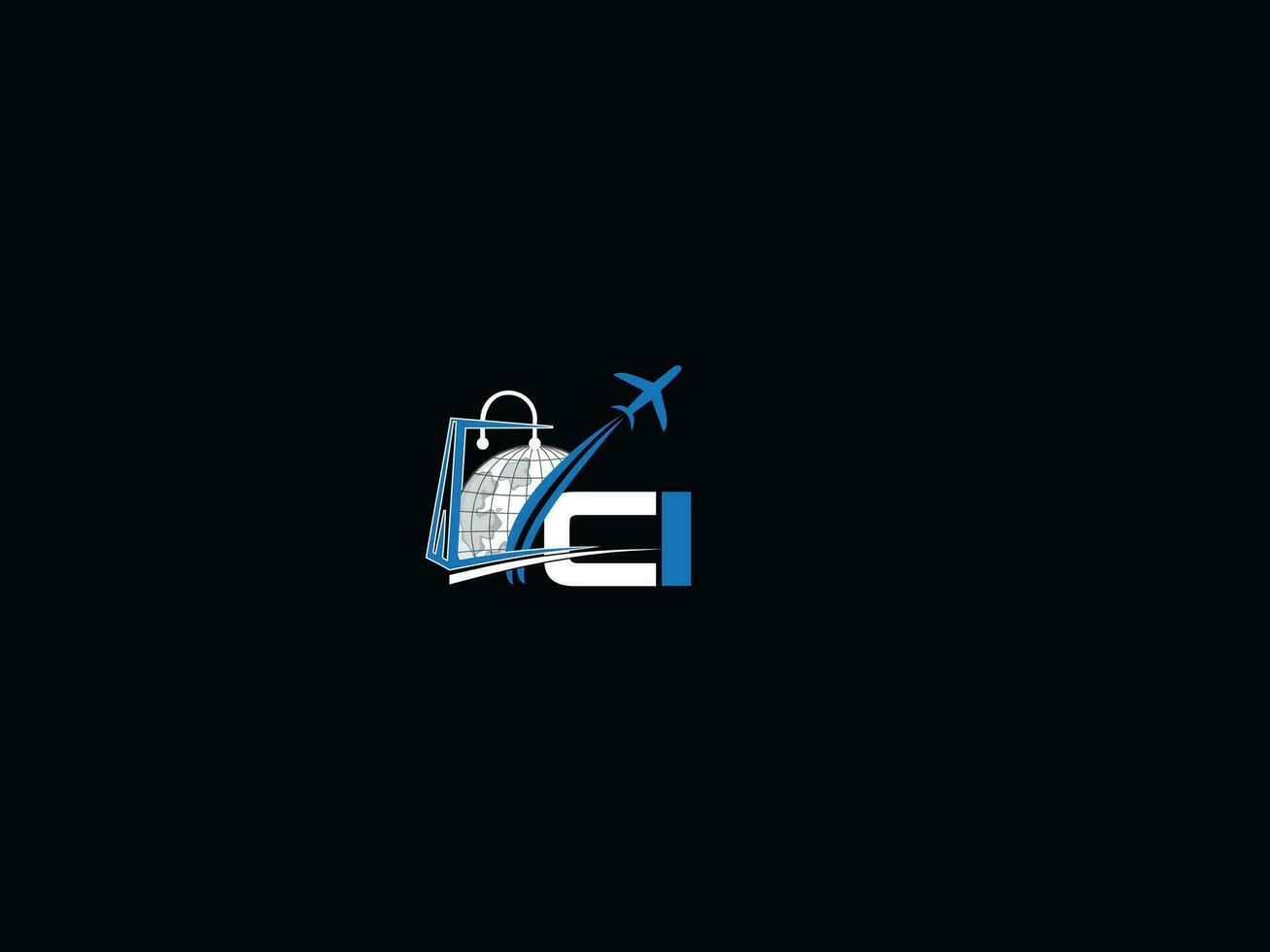 kreativ ci Logo Symbol, Monogramm ci Reise Logo Brief Vektor