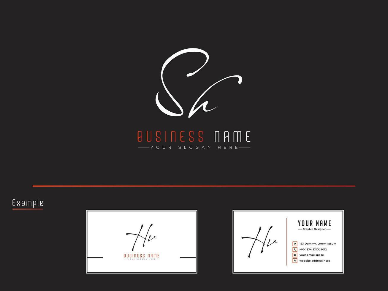 minimal lyx sh signatur logotyp, första företag sh logotyp brev vektor konst