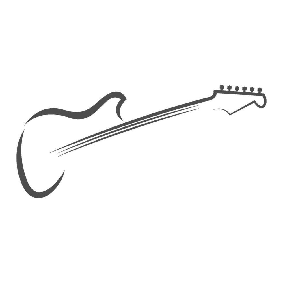 gitarr ikon logotyp design vektor