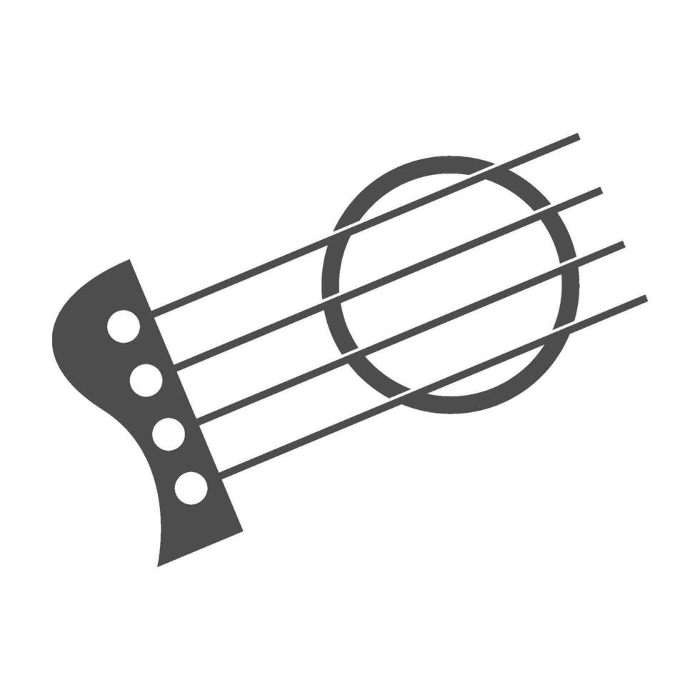 gitarr ikon logotyp design vektor