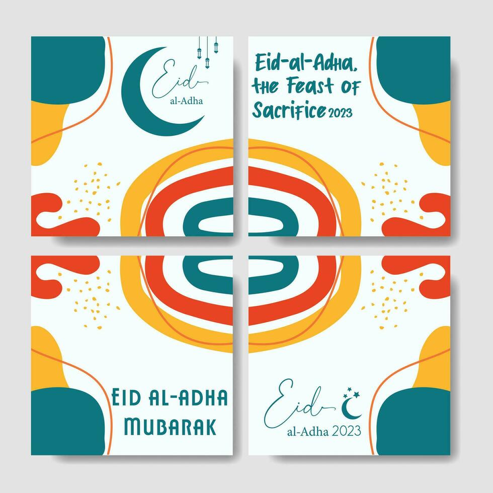 eid al adha 2023 Hintergrund Design vektor