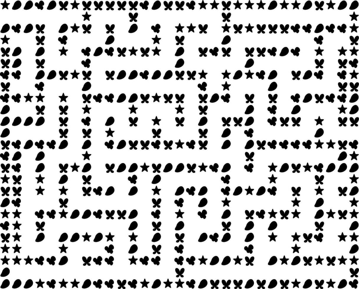 rektangel labyrint spel vektor svart och vit