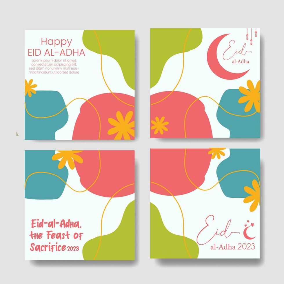 eid al adha 2023 Hintergrund Design vektor