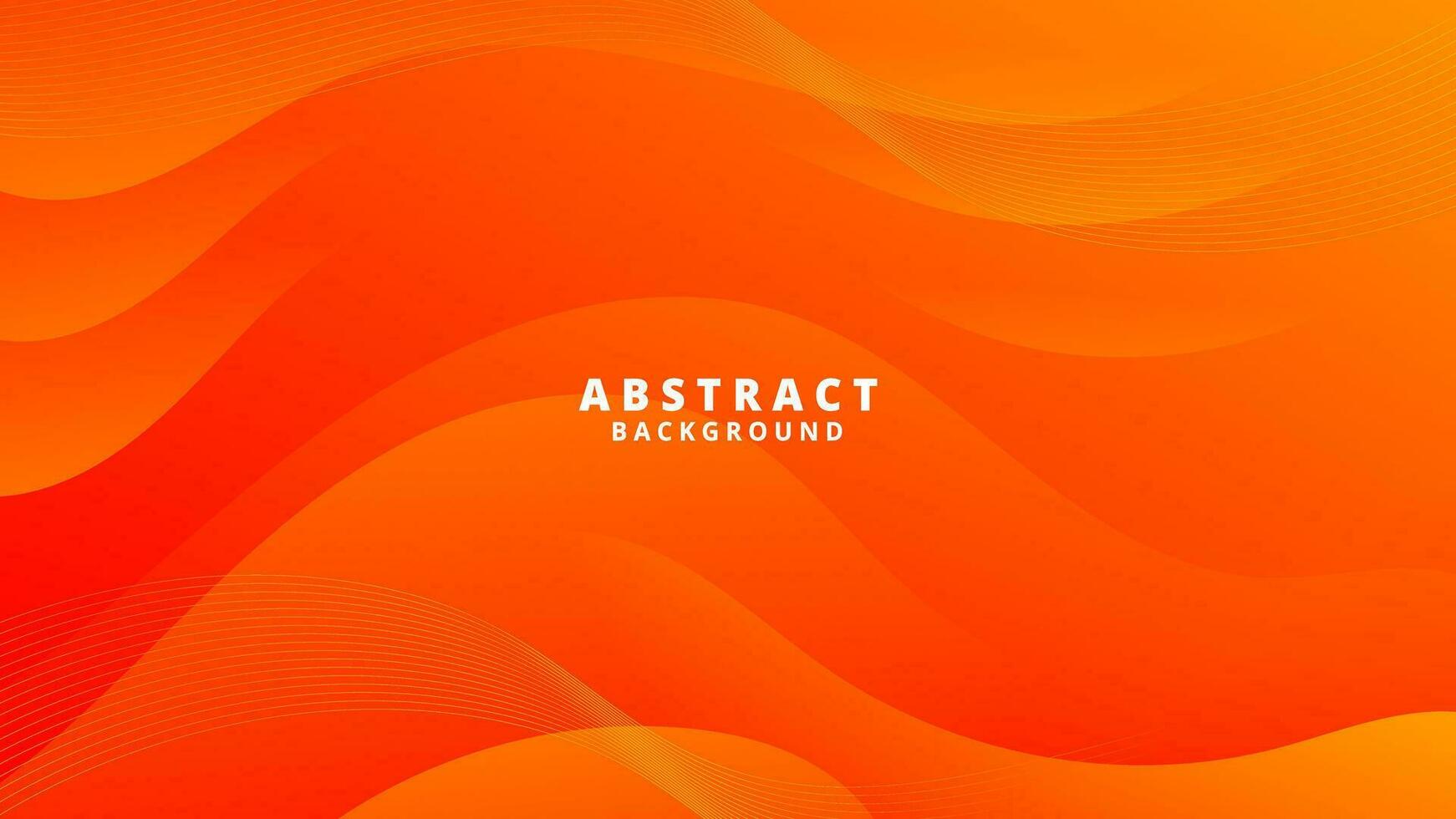 abstrakt Gradient Orange Flüssigkeit Welle Hintergrund vektor