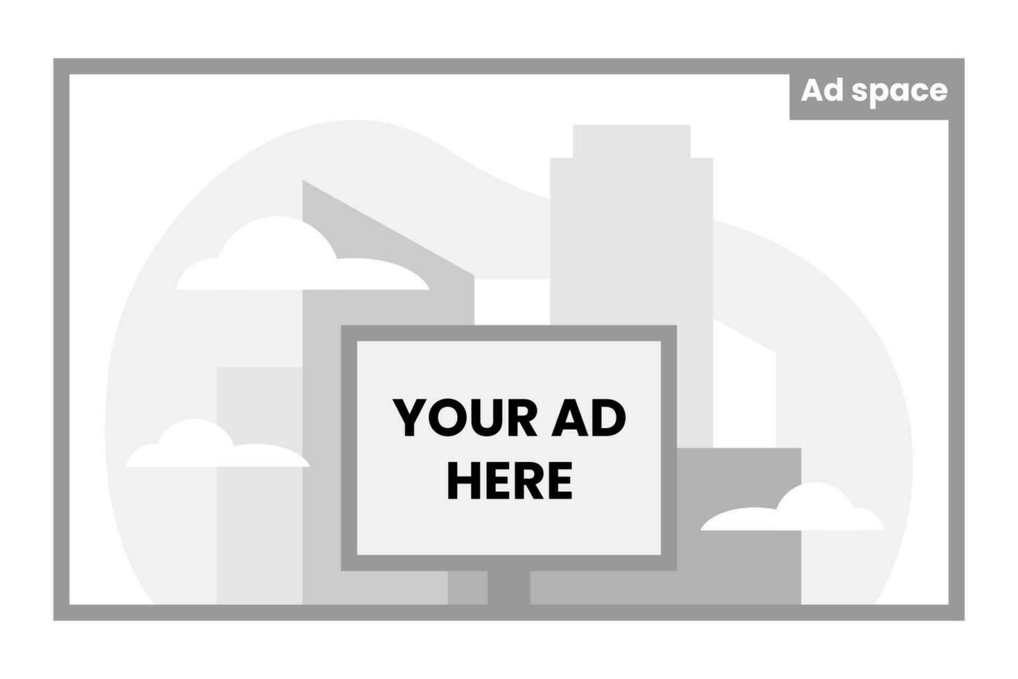 tömma Plats mall för reklam på de hemsida sida begrepp illustration platt design vektor eps10
