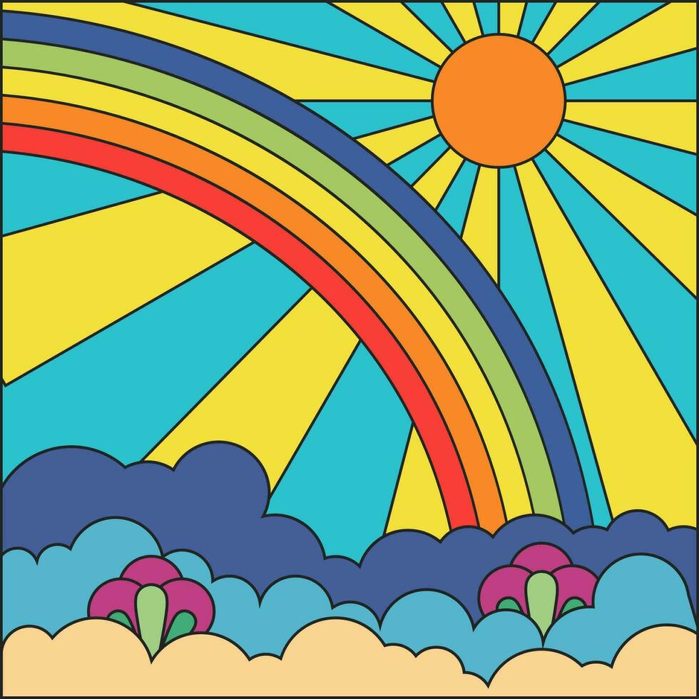 illustration psychedelic bakgrund vektor färgstark. vektor eps 10
