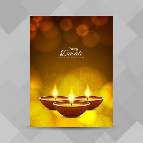 Abstrakt Happy Diwali festival broschyr design vektor