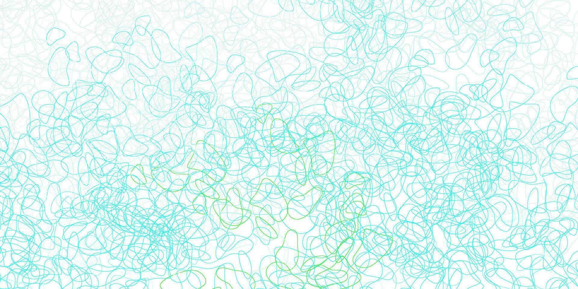hellblaues, grünes Vektormuster mit abstrakten Formen. vektor