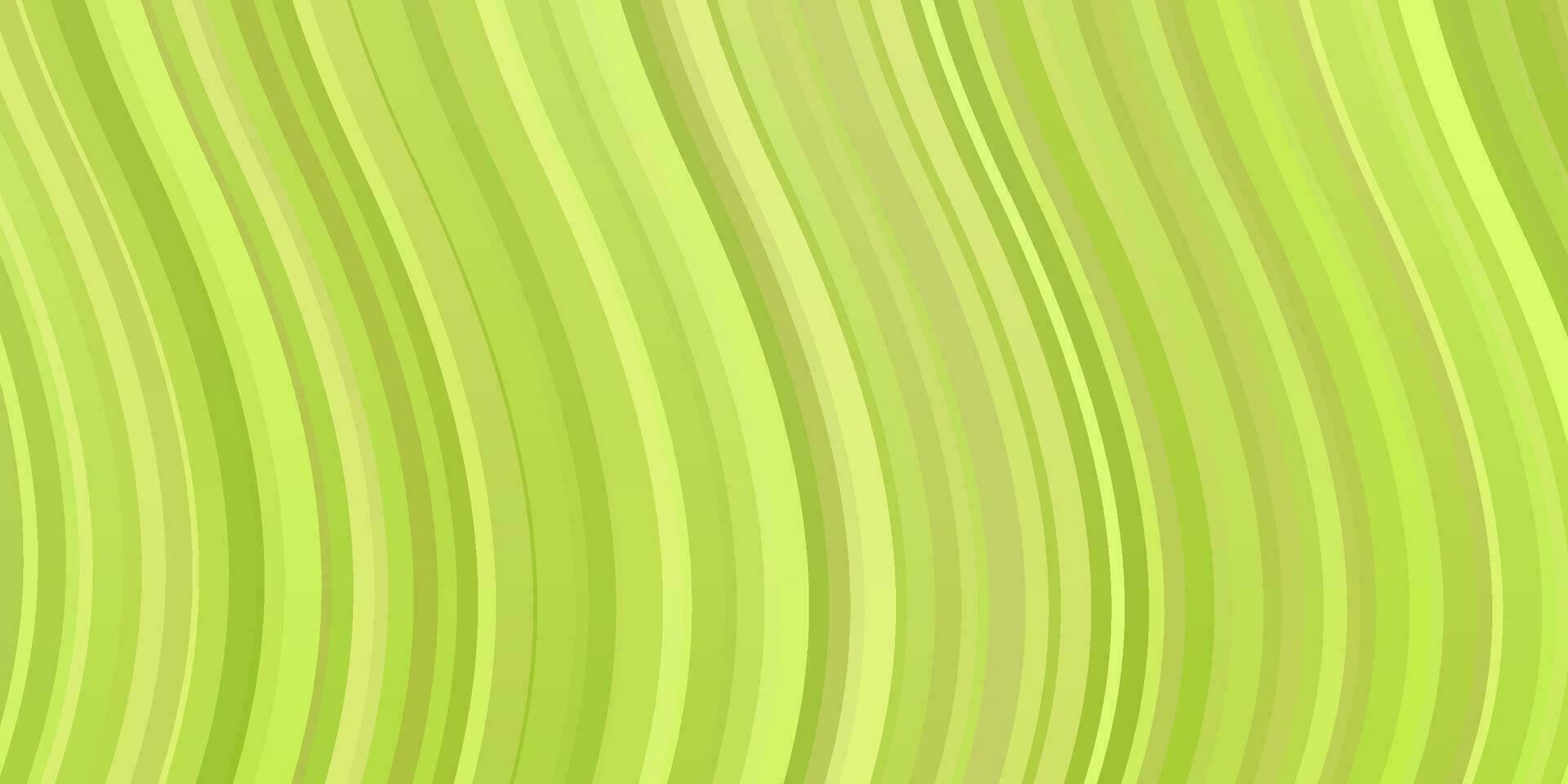 ljusgrön, gul vektorbakgrund med böjda linjer. vektor