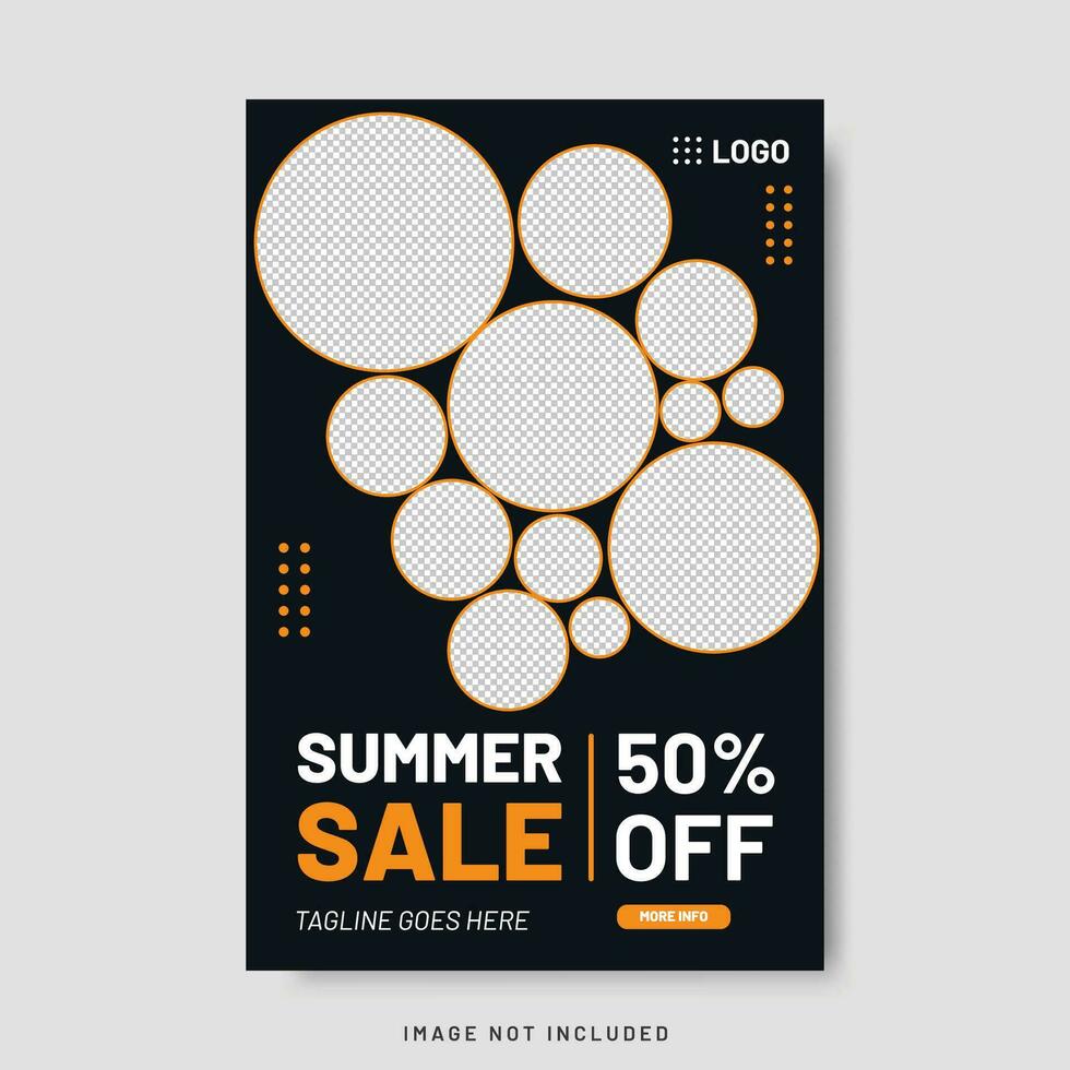 Sommer- Verkauf Flyer Broschüre Design vektor