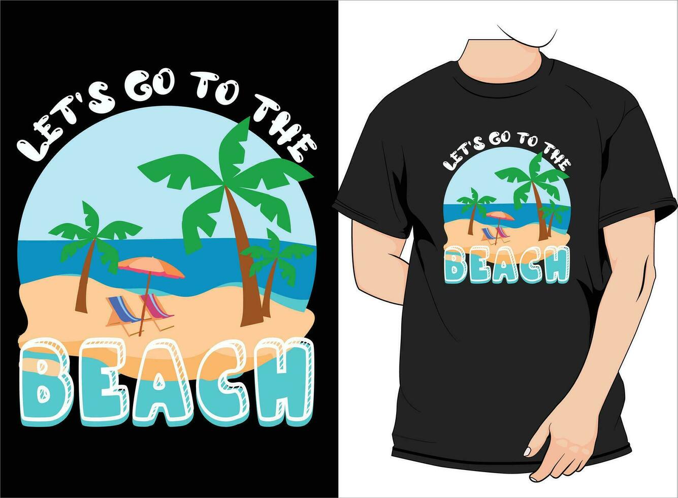 Sommer- T-Shirt Design, Meer Strand T-Shirt Design, Kalifornien Design vektor