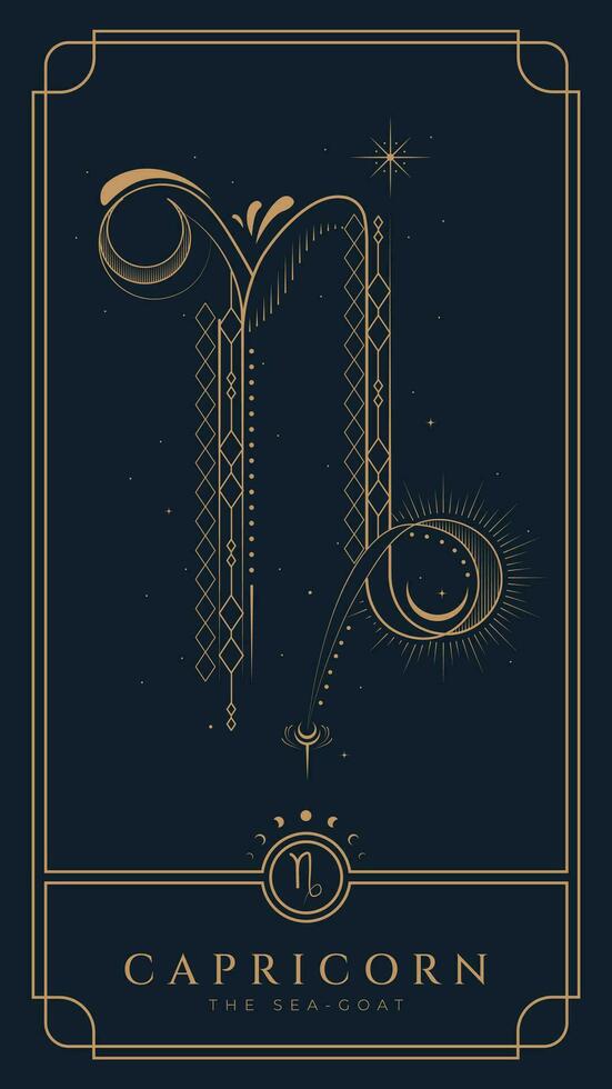 capricorn symbol zodiaken illustration vektor