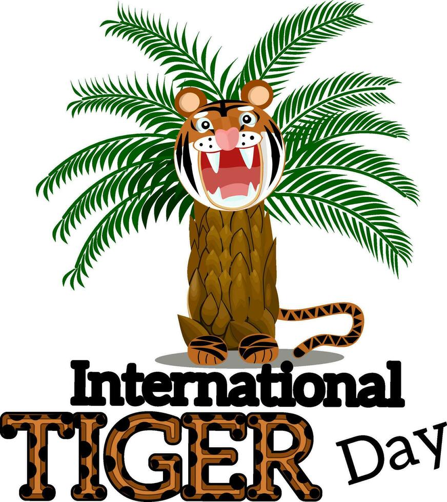 internationell tiger dag vektor