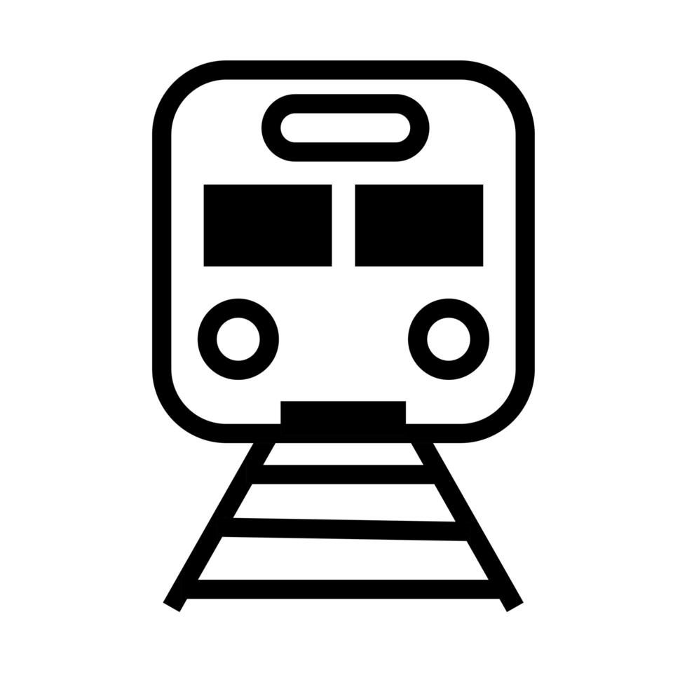 tunnelbana transport linje stil ikon vektor
