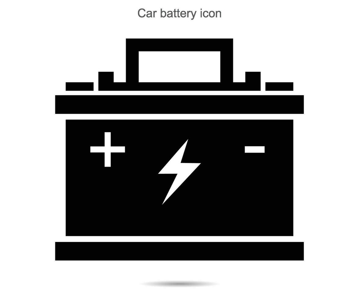 bil batteri ikon, vektor illustration