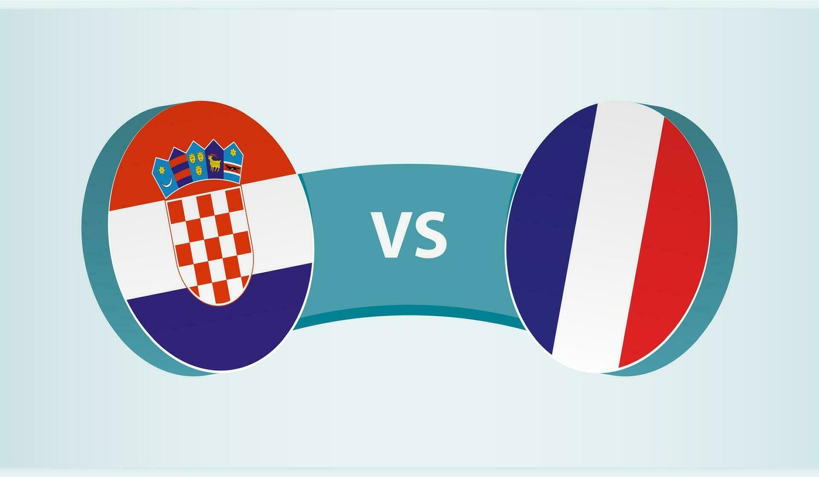 kroatien mot Frankrike, team sporter konkurrens begrepp. vektor