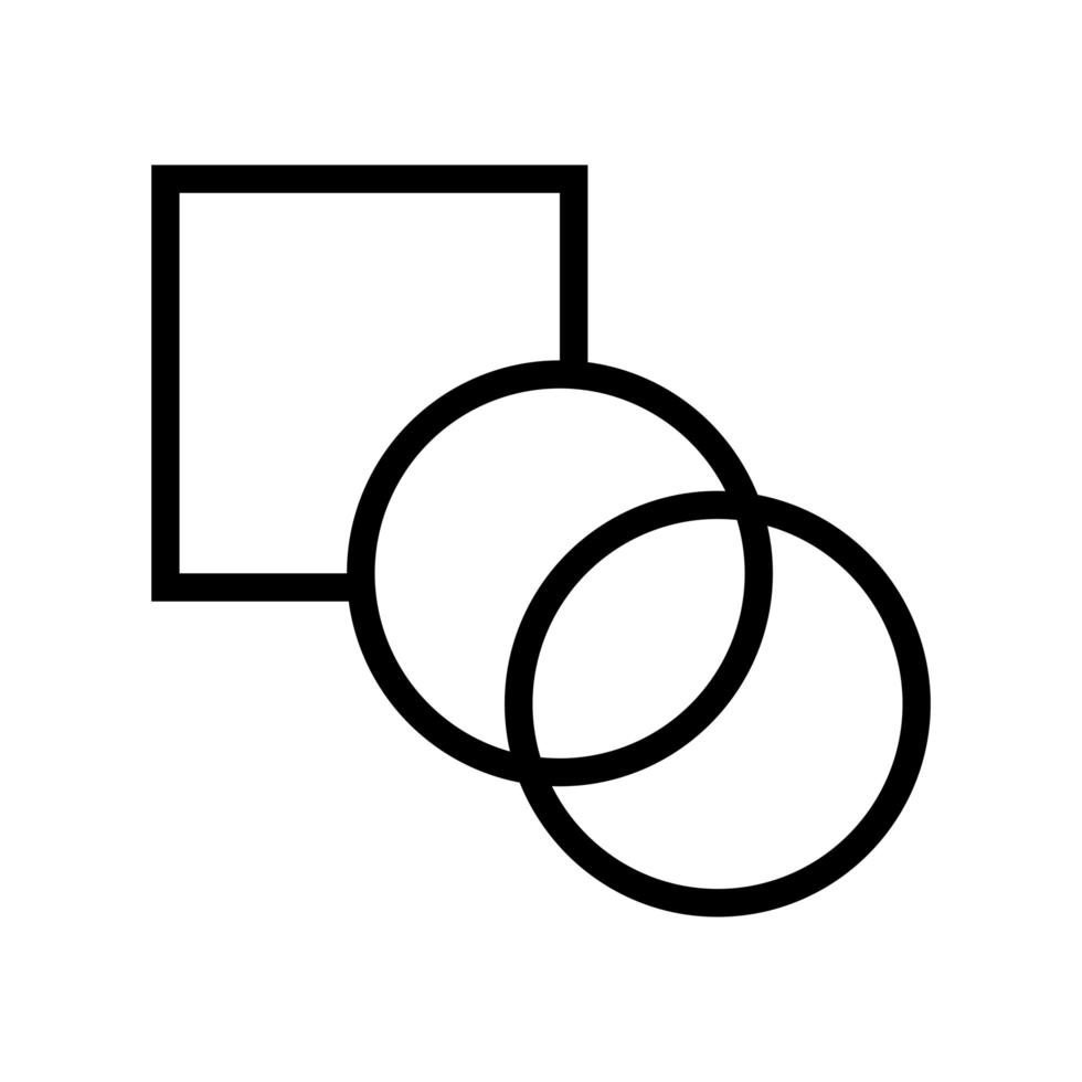 Figuren Geometrie Designer Linienstil-Symbol vektor