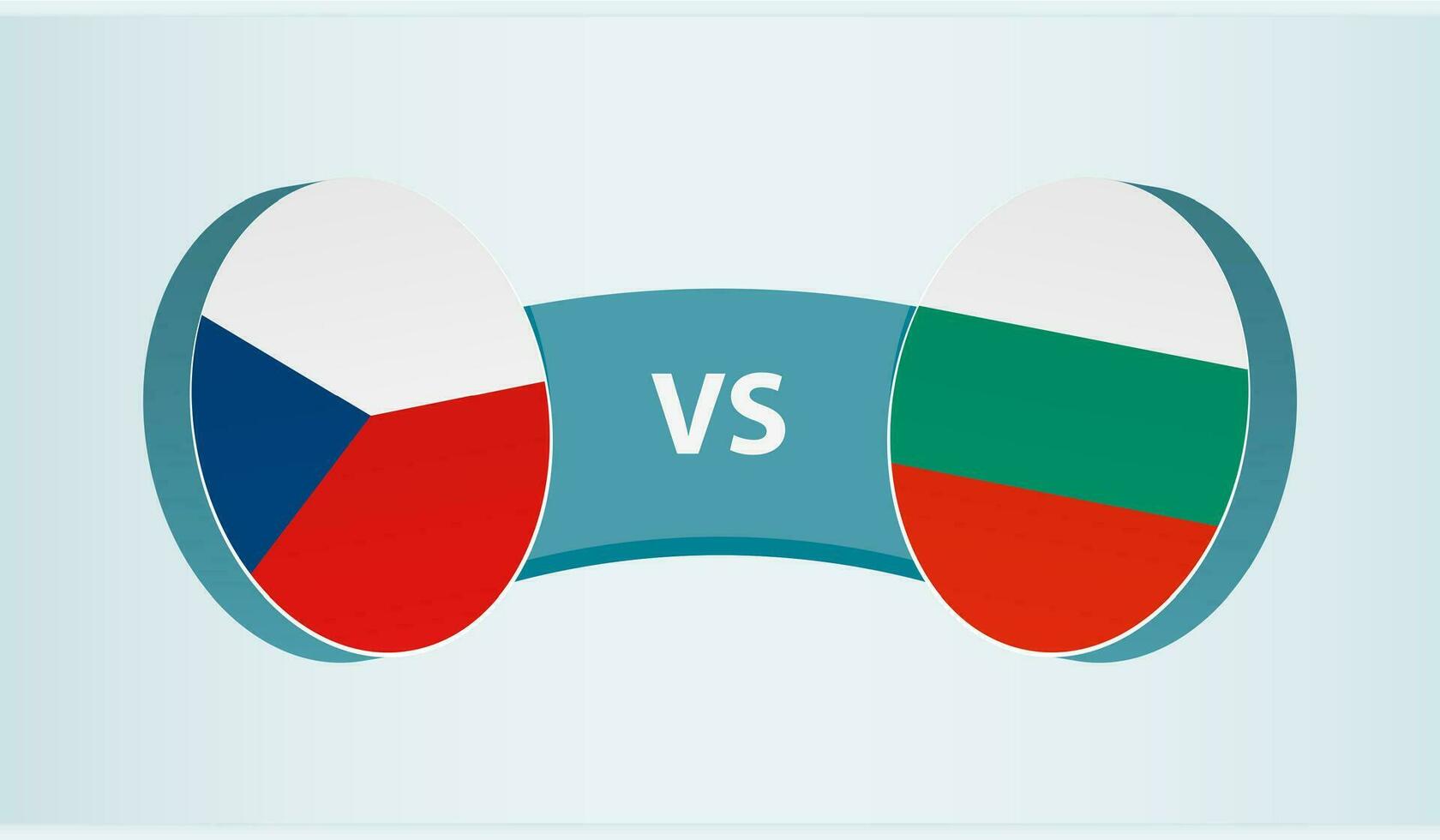 Tschechisch Republik gegen Bulgarien, Mannschaft Sport Wettbewerb Konzept. vektor