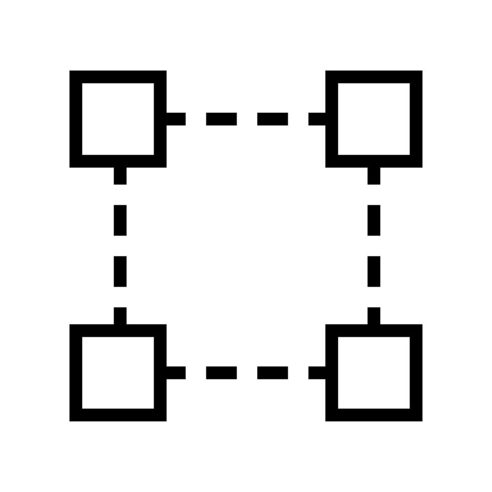 quadratisches Zoom-Designer-Liniensymbol vektor